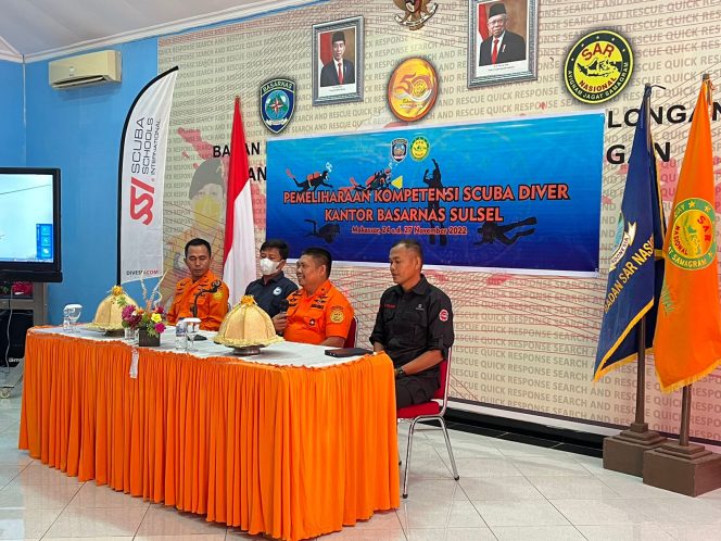 
 Basarnas Sulsel Gelar Pemeliharaan Kompetensi Selam ‘Scuba Diver’ Bagi Personel