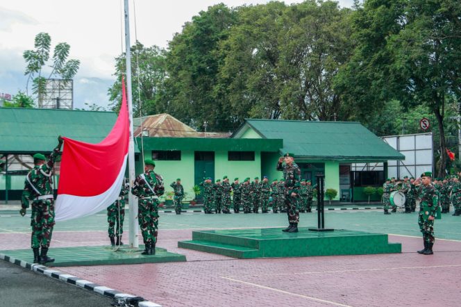 
 Tumbuhkan Jiwa Patriotisme, Korem 132/Tdl Gelar Upacara Mingguan
