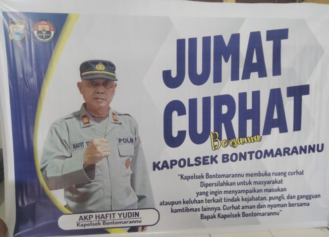 
 Polsek Bontomarannu Laksanakan “Jumat Curhat” Bakal Roadshow ke Desa – Desa