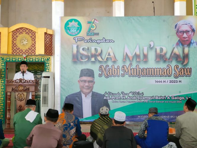 
 Bupati Sidrap Hadiri Isra Miraj PD DDI 