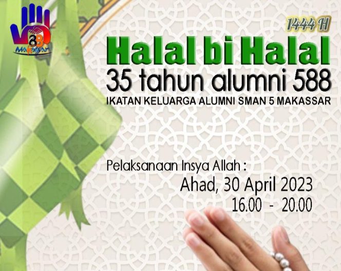 
 Catat Tanggalnya, IKA SMA 5 Makassar Angkatan 88 Bakal Gelar Halai bi Halal 35 Tahun