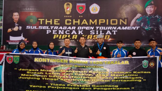 
 Kodim 1426 Takalar Ikutkan 10 Atlet Pencak Silat, Pada Turnamen Piala Kasad Di Gor Sudiang Makassar