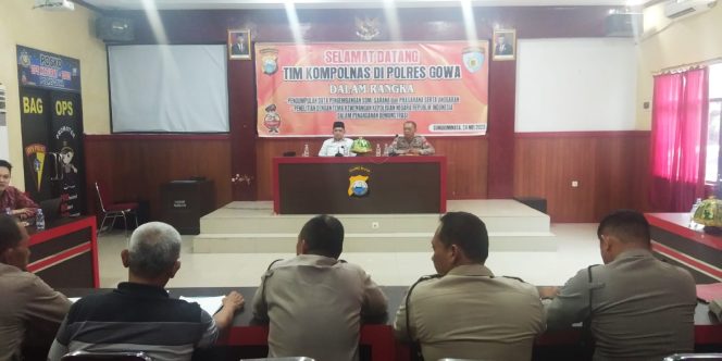 
 Polres Gowa Terima Kunjungan Tim Komisi Kepolisian Nasional RI