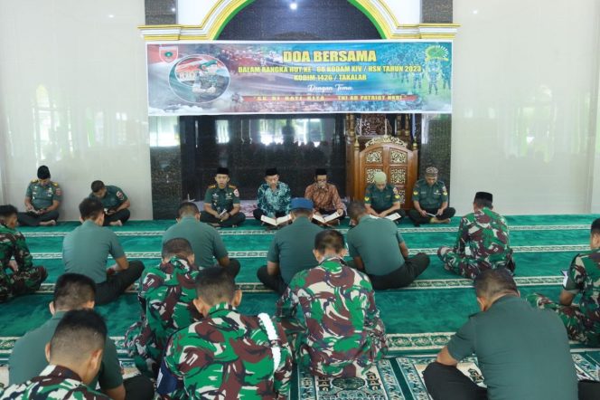 
 Peringati HUT Ke – 66 Kodam XIV Hasanuddin, Kodim 1426 Takalar Korem 141 Toddopuli Gelar Doa Bersama