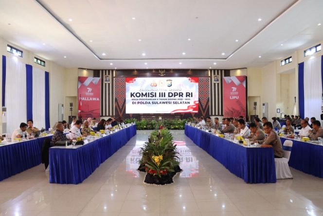 
 Kapolres Gowa Hadiri Kunjungan Kerja Spesifik Komisi III DPRI RI di Polda Sulsel