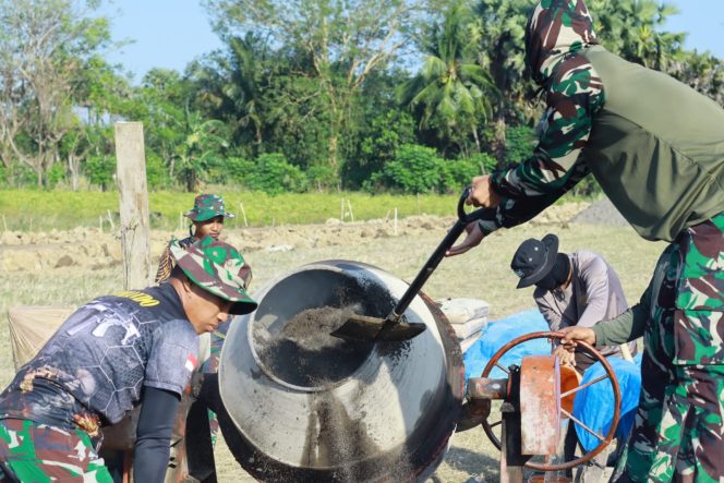 
 Fungsikan molen, Tim Satgas TMMD Reguler ke-117 di Takalar Bekerja Keras