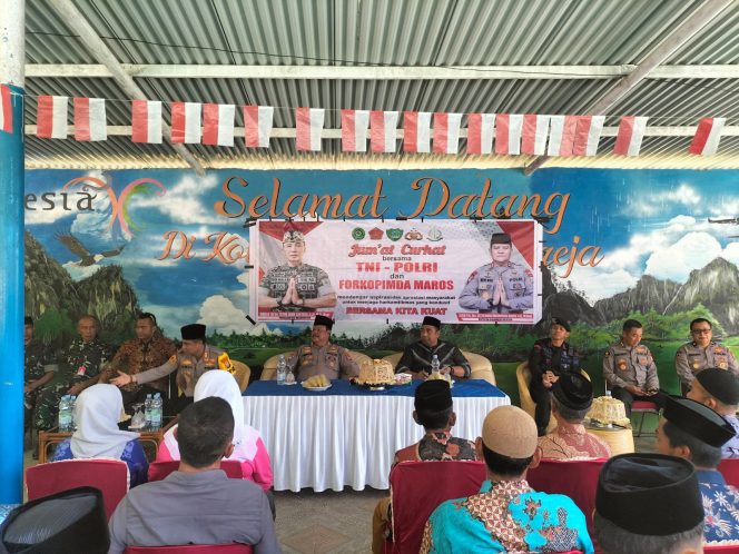 
 Dirbinmas Polda Sulsel bersama Bupati Maros Gelar Jumat Curhat