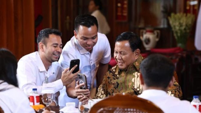 
 Prabowo Makan Siang Bareng Raffi Ahmad hingga Celine Evangelista