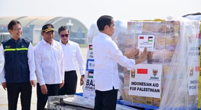 
 Lepas Bantuan Kemanusiaan Tahap Dua, Presiden: Indonesia Akan Terus Dukung Perjuangan Palestina