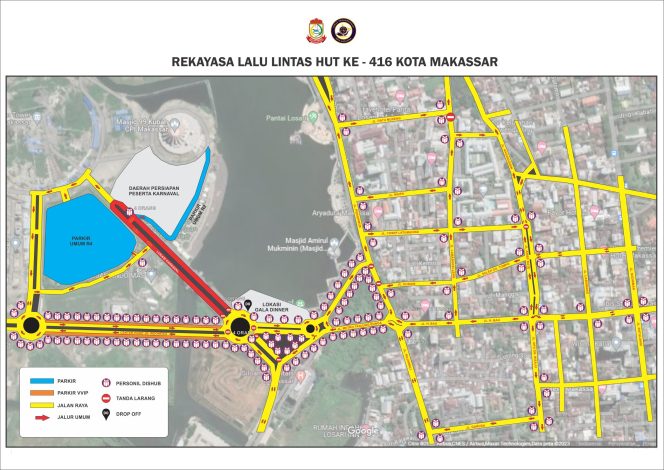 
 Besok, Dishub Gelar Rekayasa Lalin Siagakan Petugas pada Malam Puncak HUT Makassar