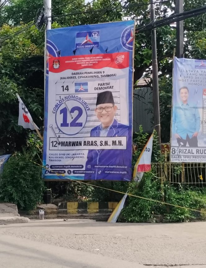 
 APK Marwan Aras Tersebar di Ruas Jalan DKI Jakarta Dapil 9, Siapa Dia?