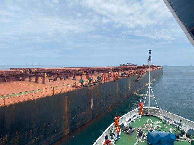 
 Kru Kapal MV Heng Sang Kecelakaan Kerja, Basarnas Makassar Lakukan Evakuasi