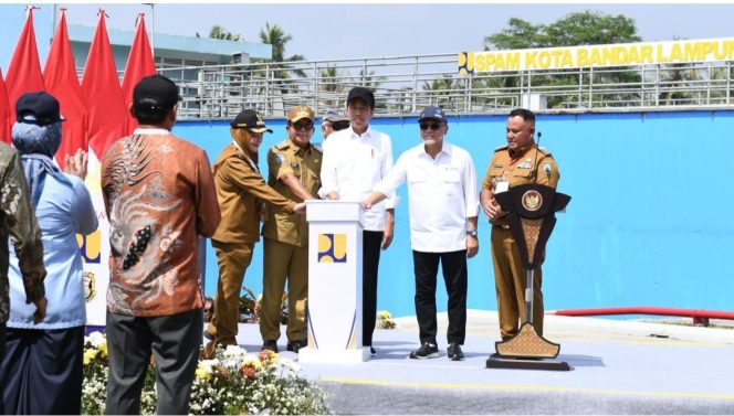
 Presiden Jokowi Resmikan SPAM Kota Bandar Lampung