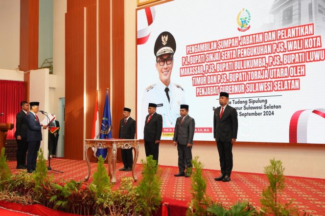 
 Lantik empat Pjs Kepala Daerah, Pj Gubernur: Antara siang dan malam tidak pernah saling mendahului