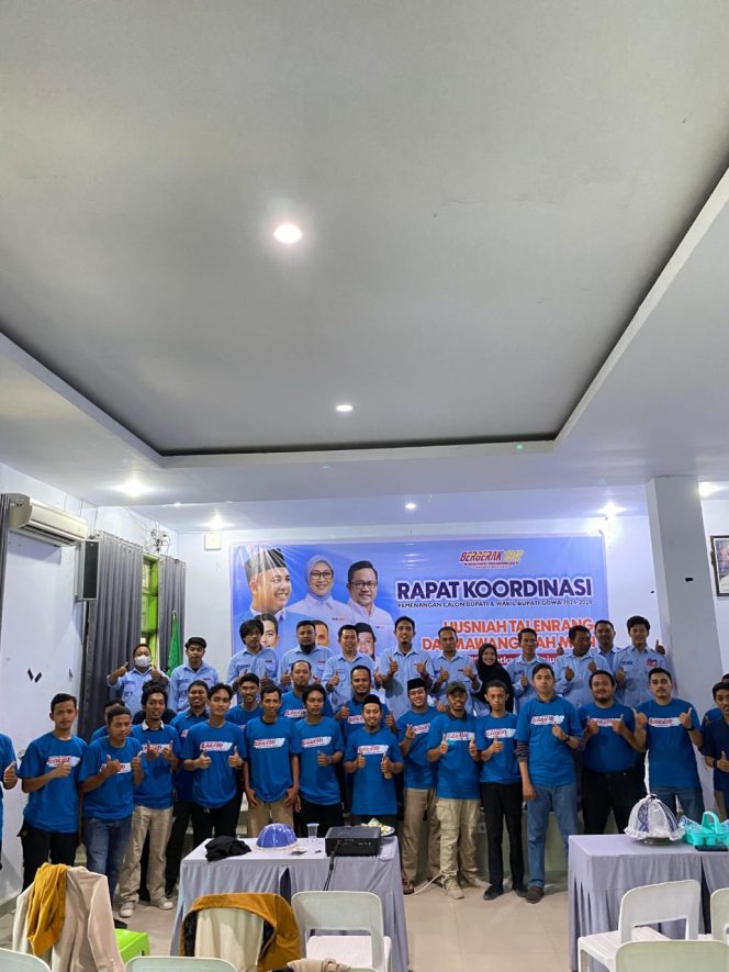 
 Relawan Bergerak 1912 Gowa, Rapat Konsolidasi Memenangkan Pasangan “Hati Damai” di Pilkada