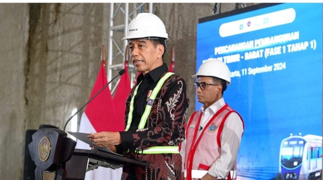
 Presiden Jokowi Canangkan Pembangunan MRT Jakarta Lin Timur-Barat Fase 1 Tahap 1