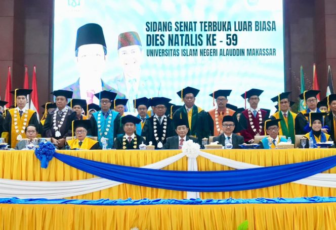 
 Sekda Jufri Rahman Dampingi Menteri Agama di Dies Natalis ke 59 UIN Alauddin Makassar