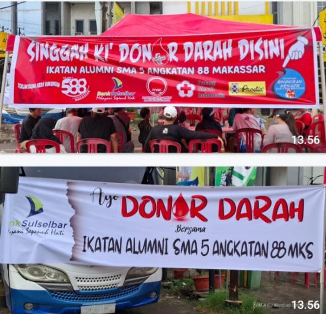 
 3 Jam, 39 Kantong Darah Terkumpul — Donor Darah IKA 588 Berhasil Digelar